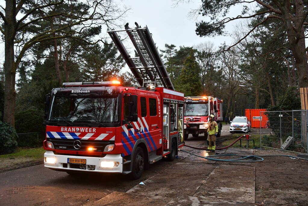 Brandweer ingezet voor brand op bouwplaats