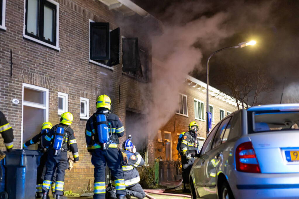 Woning volledig uitgebrand