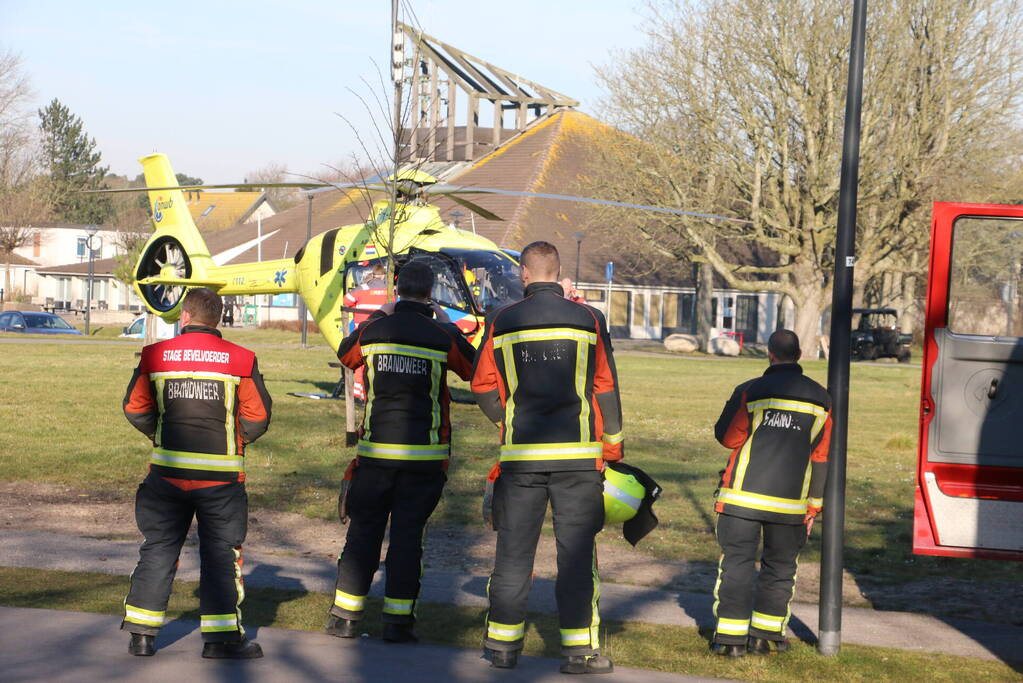 Traumahelikopter trekt veel bekijks