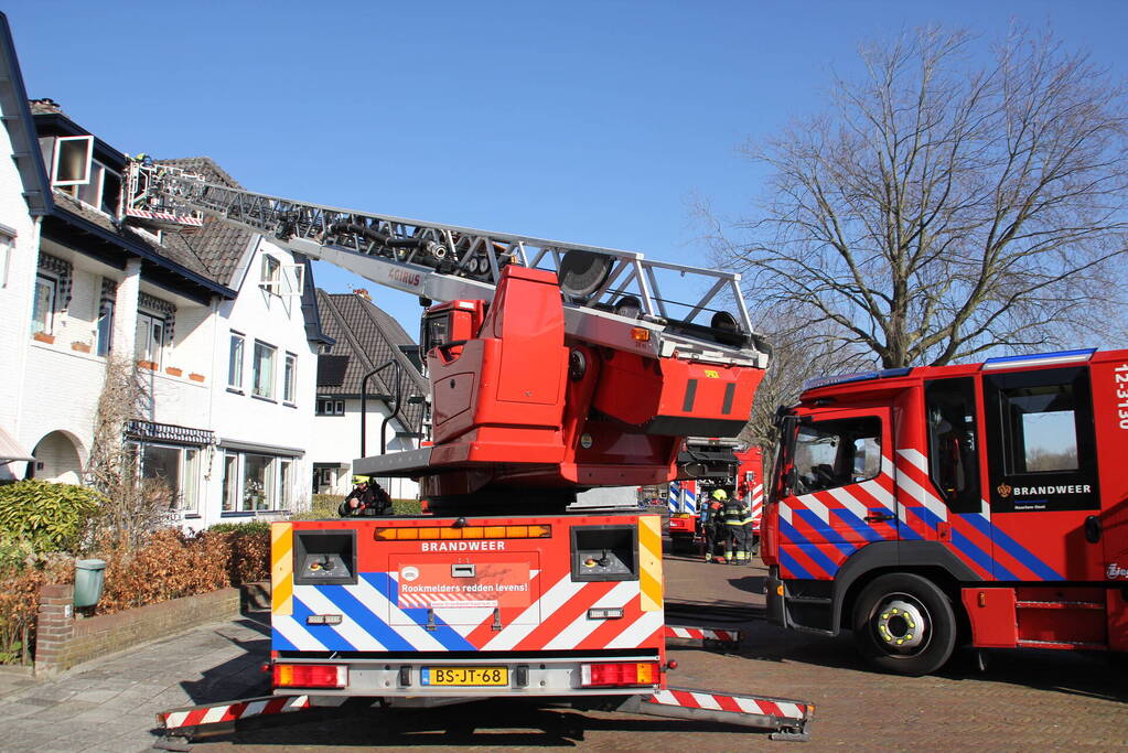 Brand in dakkapel van villawoning