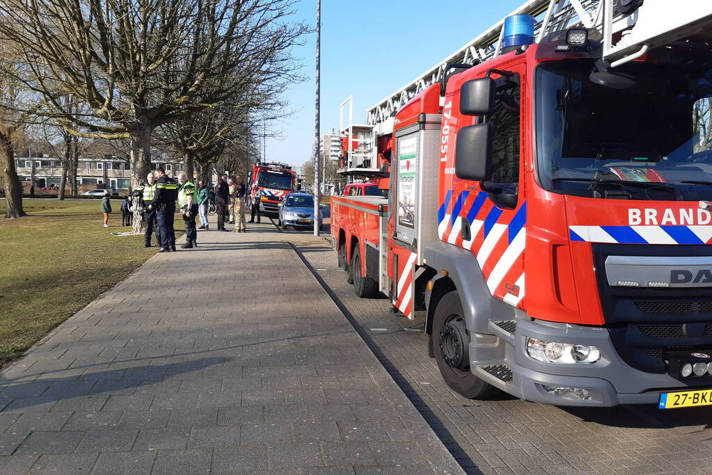Fiets in het water zorgt voor inzet hulpdiensten