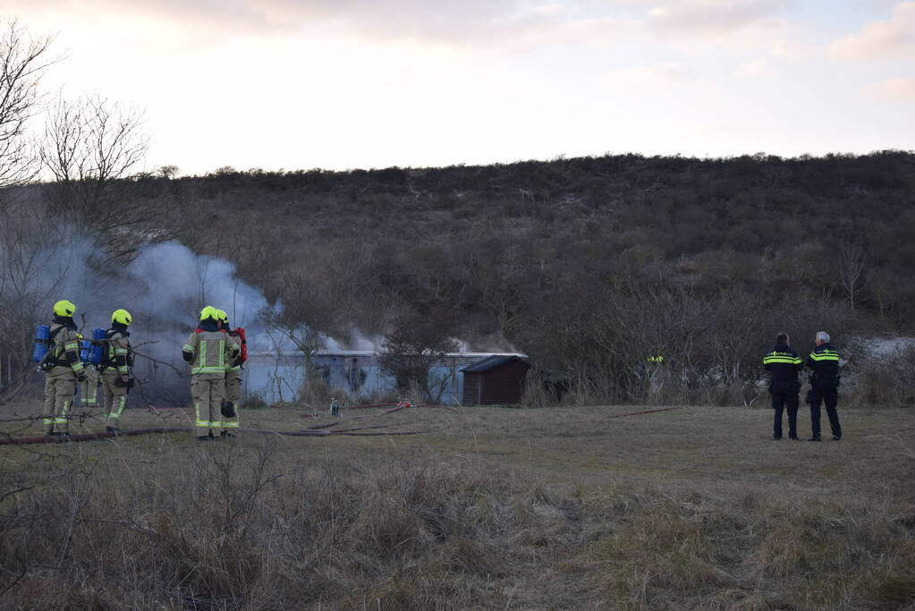 Stacaravan uitgebrand in duingebied