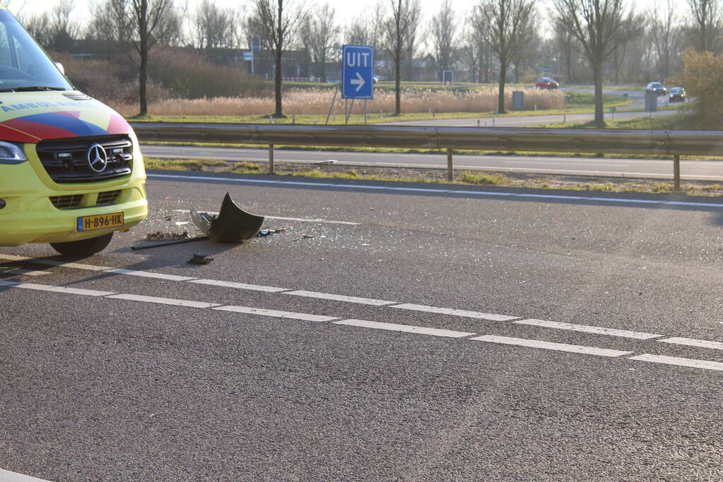 Inzittende bekneld na kettingbotsing