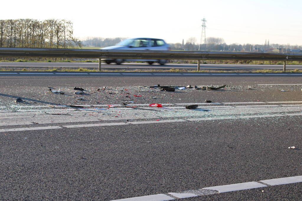 Inzittende bekneld na kettingbotsing