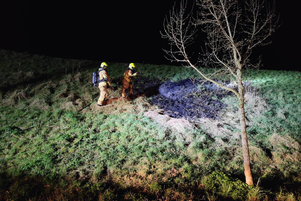 Buitenbrand in berm