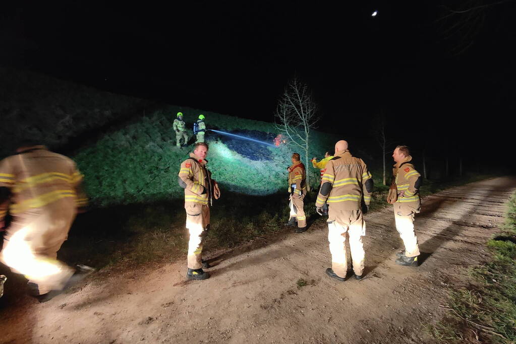 Buitenbrand in berm