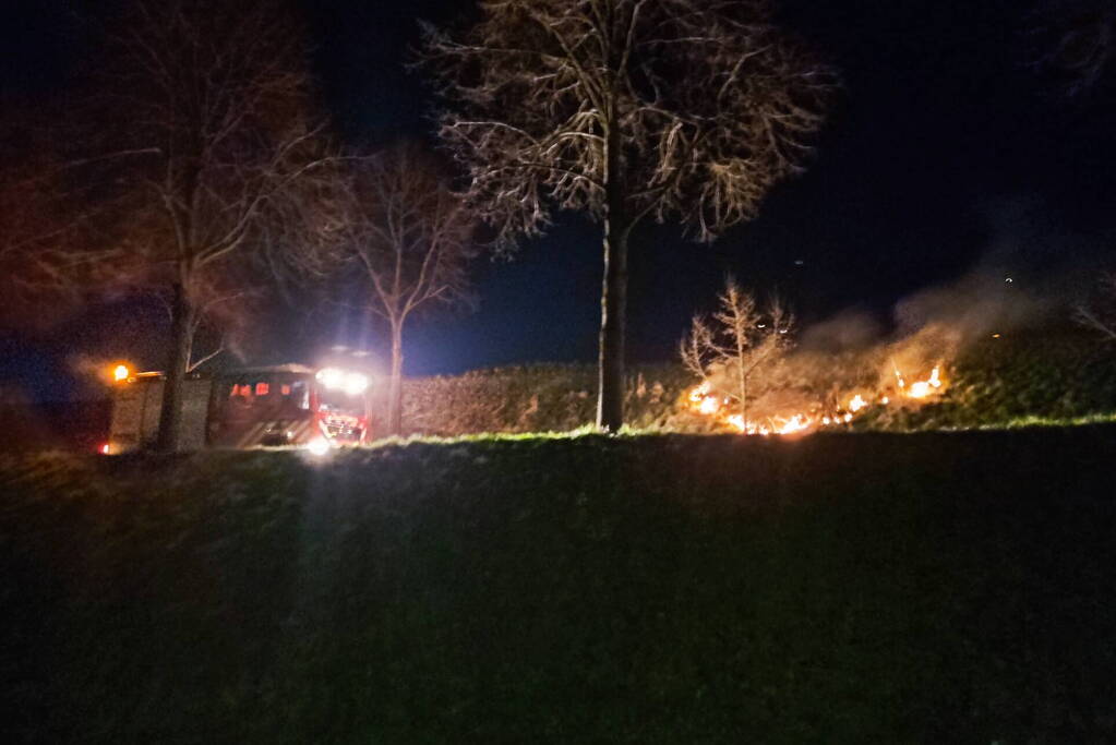 Buitenbrand in berm