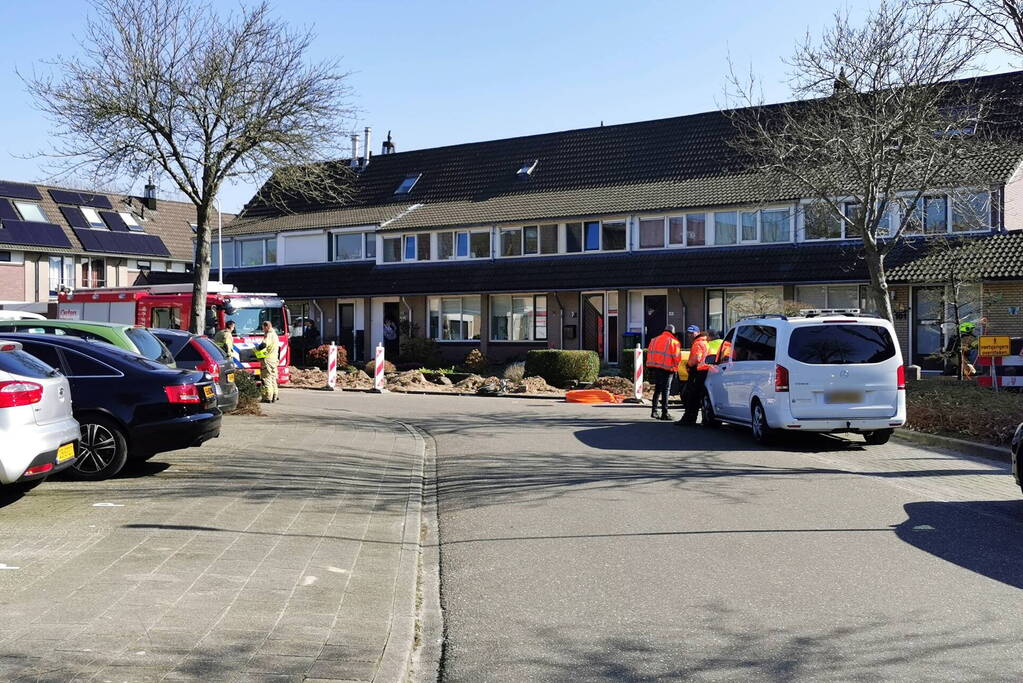 Gasleiding geraakt bij werkzaamheden