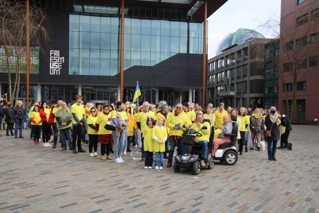 Vredesdemonstratie voor oorlog in Oekraïne