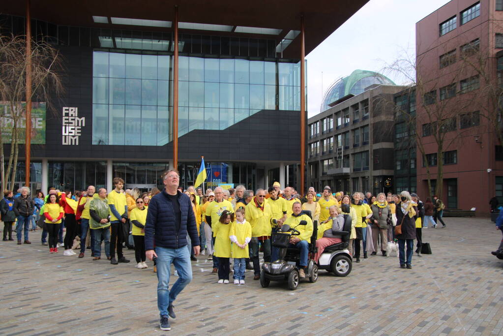 Vredesdemonstratie voor oorlog in Oekraïne
