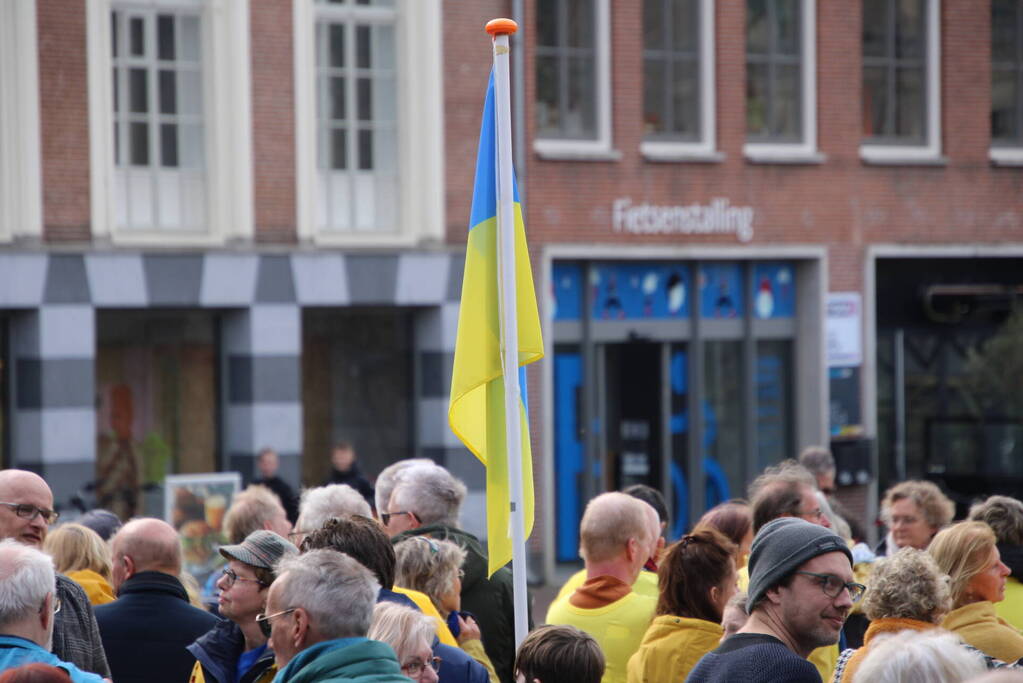 Vredesdemonstratie voor oorlog in Oekraïne
