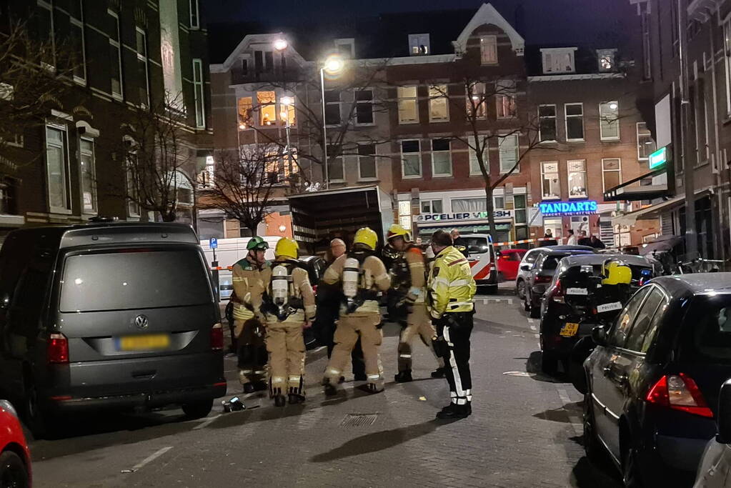 Straat afgezet voor onderzoek naar gevaarlijke stoffen