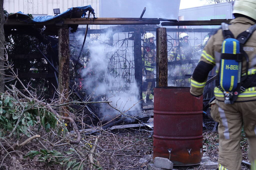 Rookontwikkeling bij brand in stapel pallets