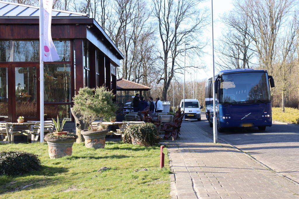 Aankomst Oekraïense vluchtelingen in hotelaccommodatie