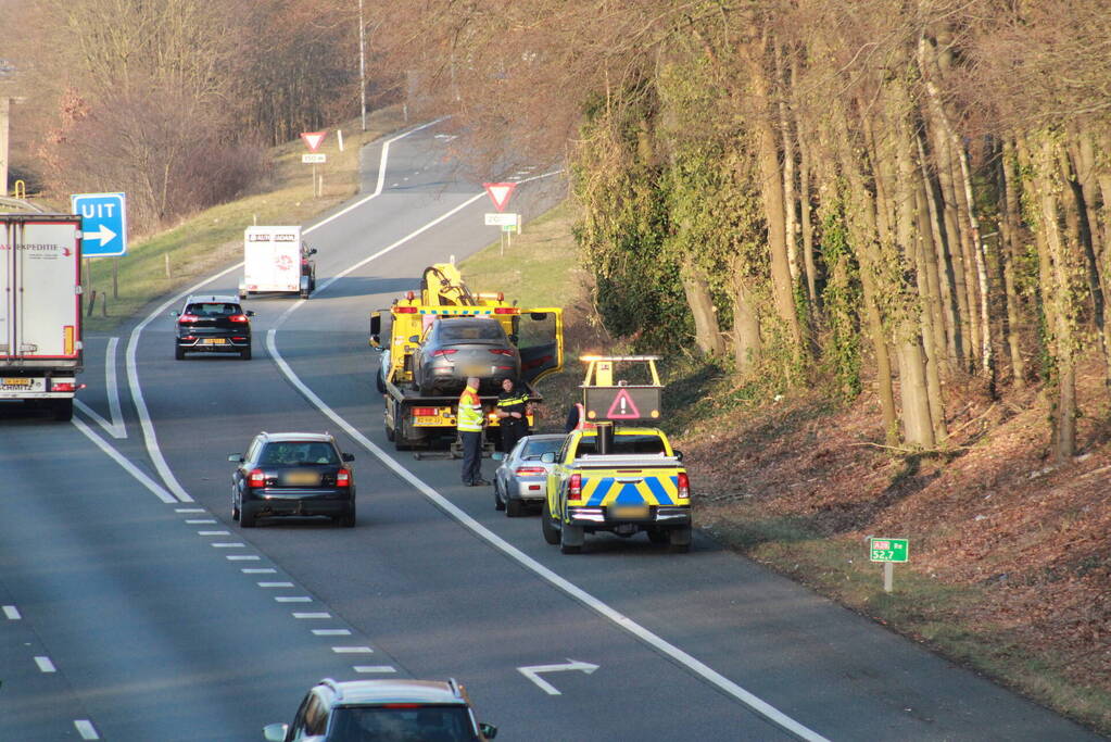 Kop-staart botsing op snelweg