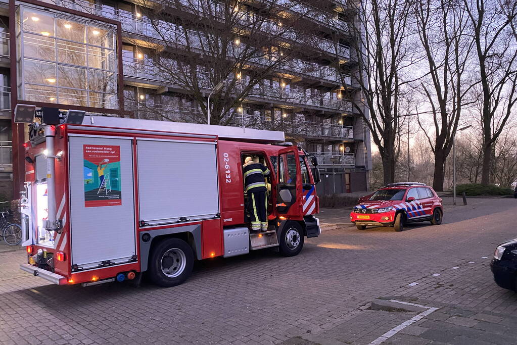 Flatwoning geventileerd na brand
