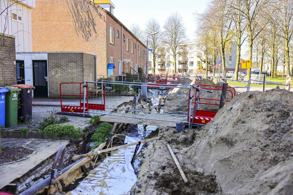 Woningen zonder water door leidingbreuk