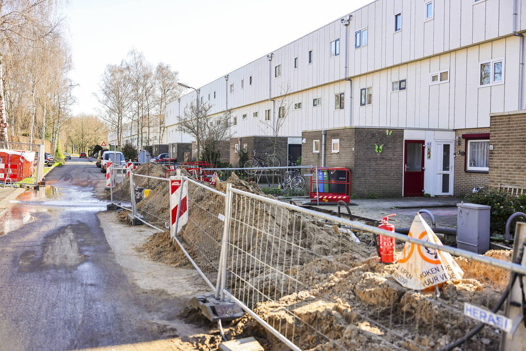 Woningen zonder water door leidingbreuk