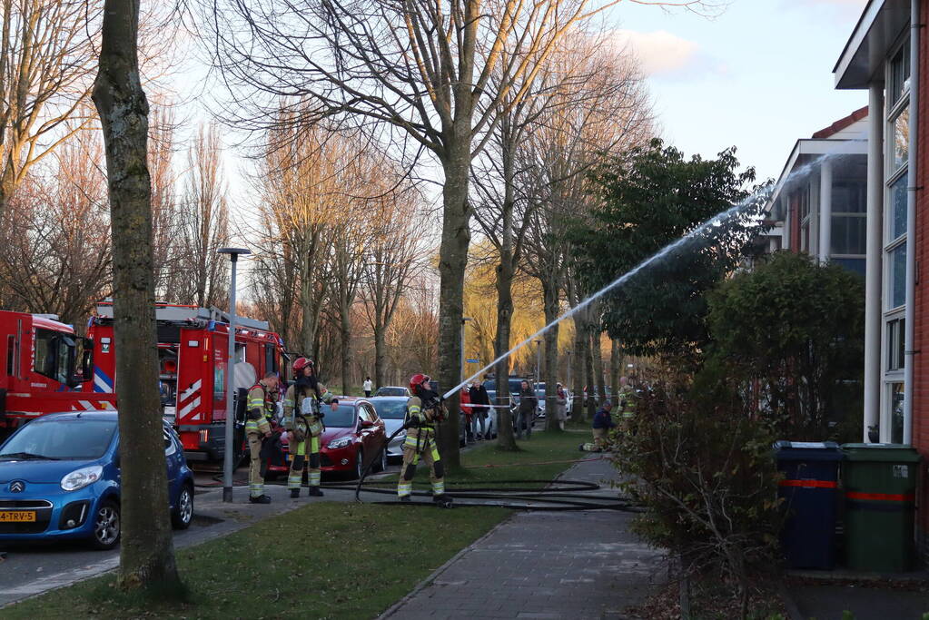 Flinke brand op zolder van woning