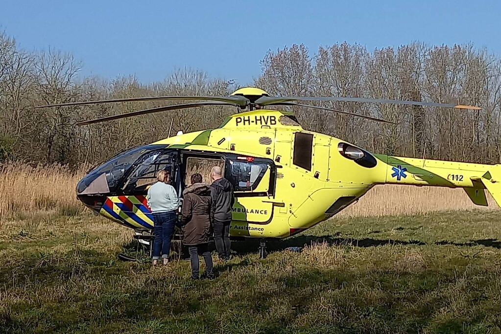Traumahelikopter geland voor ongeval in woning