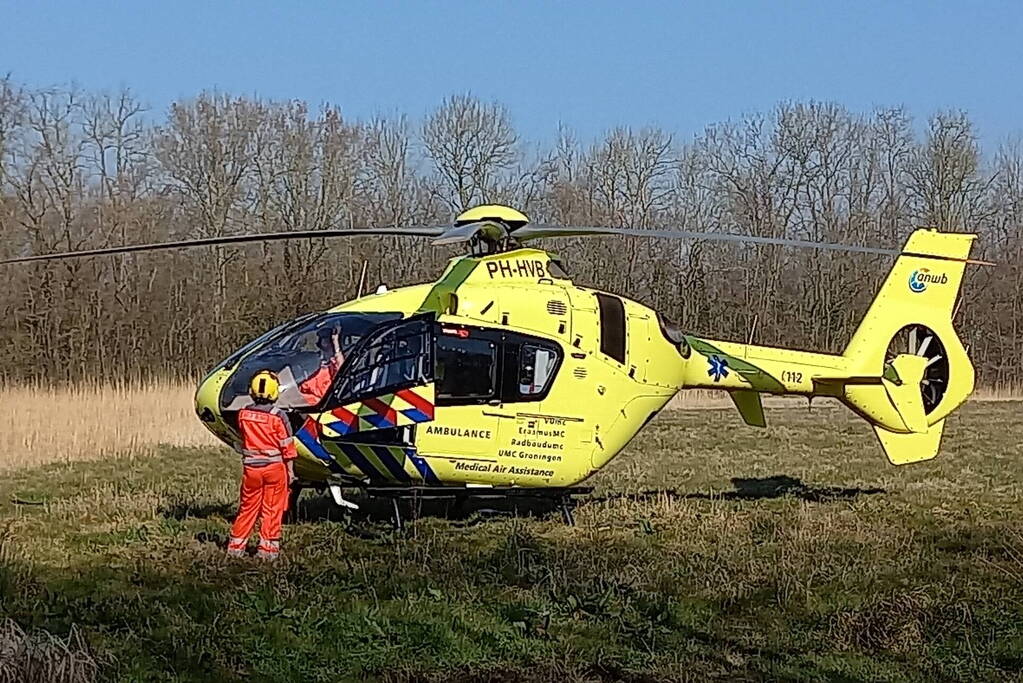 Traumahelikopter geland voor ongeval in woning