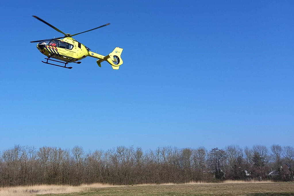 Traumahelikopter geland voor ongeval in woning