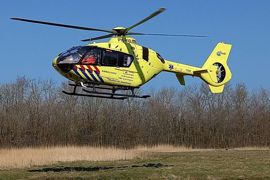 Traumahelikopter geland voor ongeval in woning