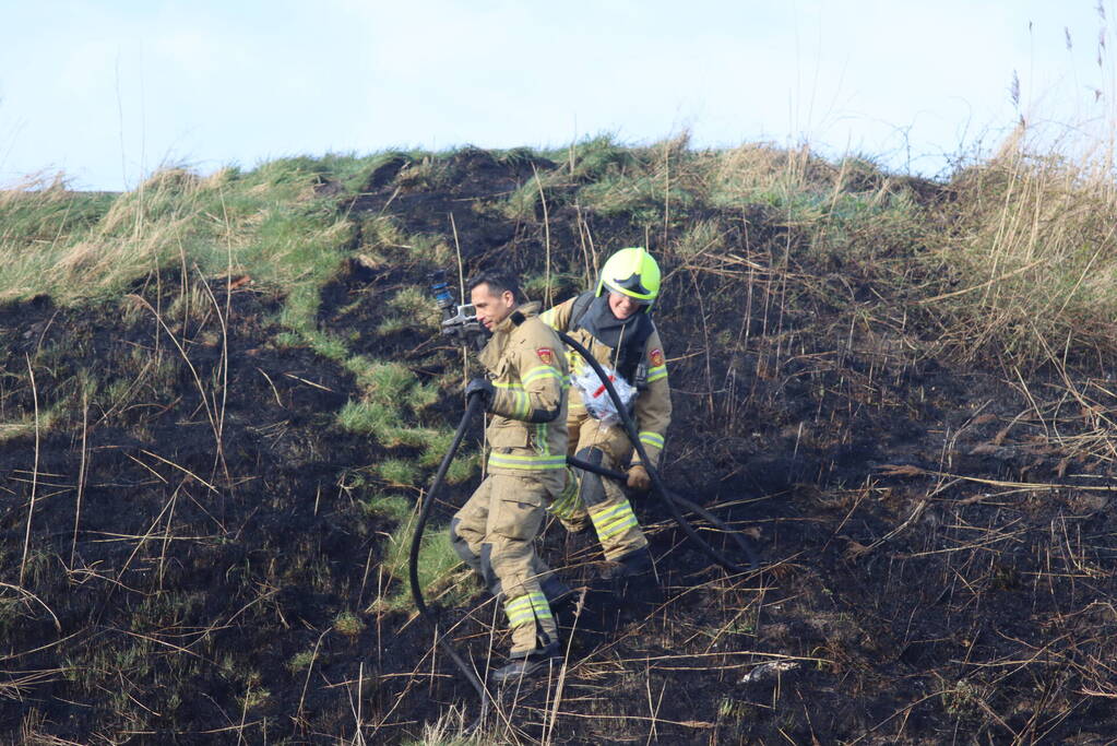 Stuk duinen verwoest vanwege brand