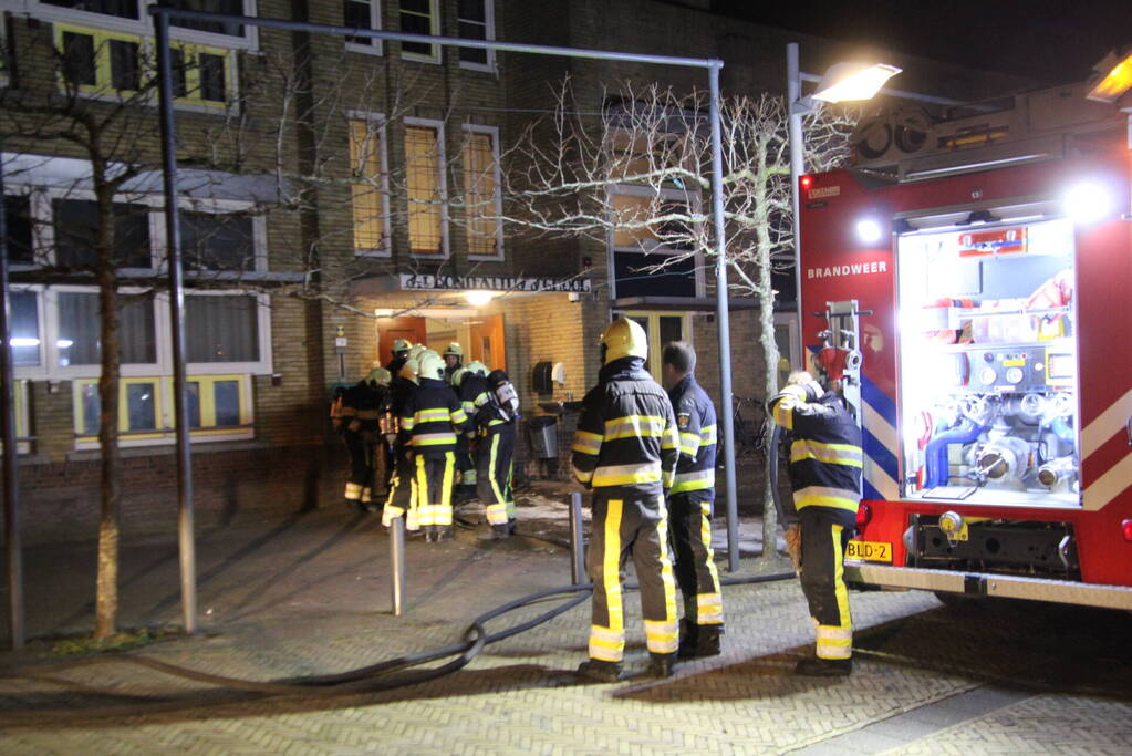 Daklozenopvang ontruimd vanwege brand