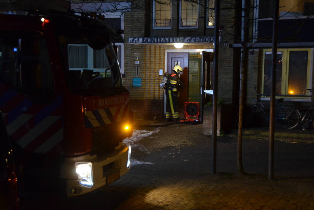 Daklozenopvang ontruimd vanwege brand