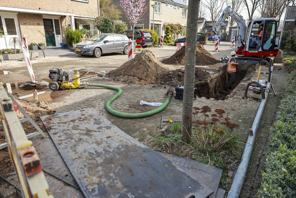 Waterlekkage tijden werkzaamheden in Dorrestein