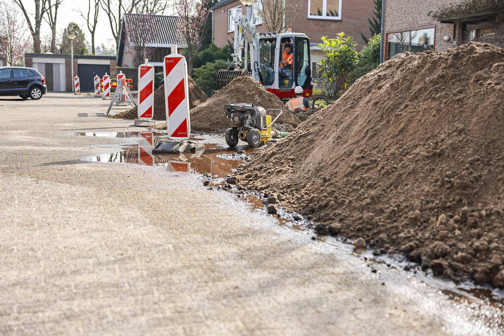 Waterlekkage tijden werkzaamheden in Dorrestein