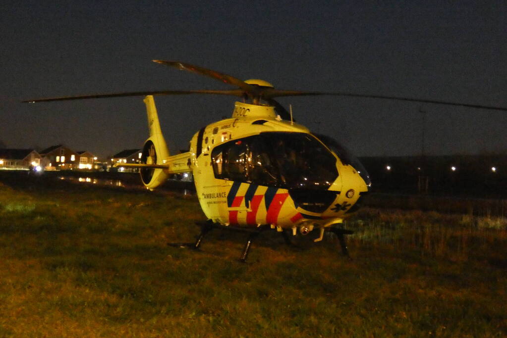 Traumahelikopter landt voor incident