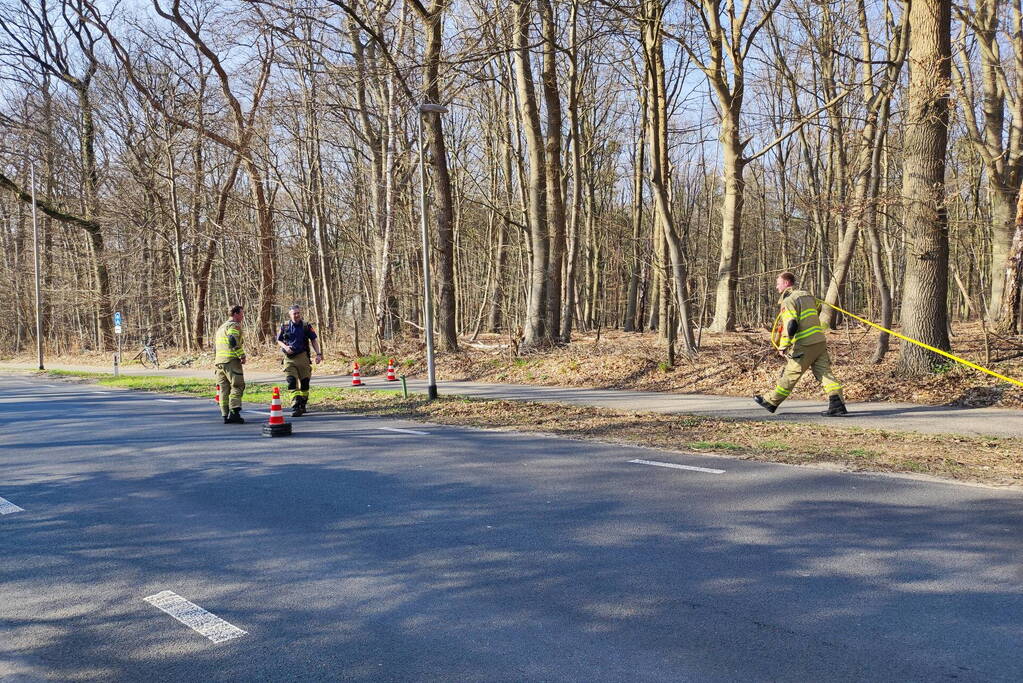 Brand in droog bosgebied