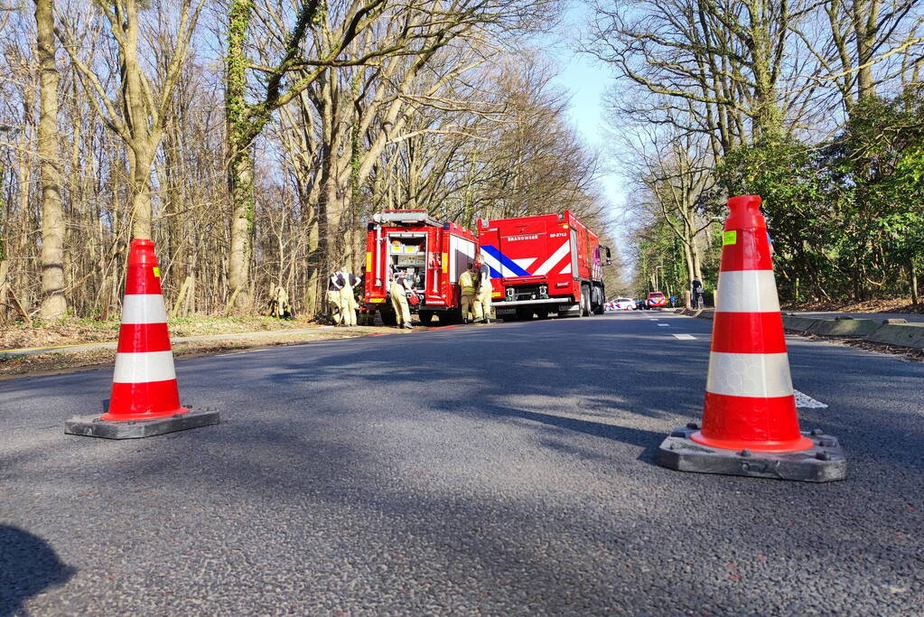 Brand in droog bosgebied