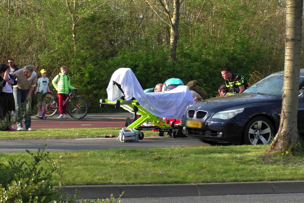 Fietser gewond bij aanrijding met auto