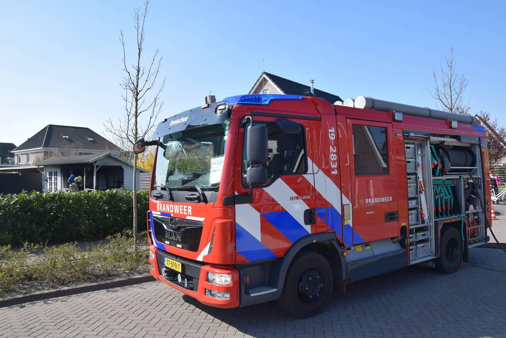 Veel schade vanwege brand in tuinhuis
