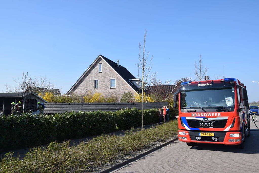 Veel schade vanwege brand in tuinhuis