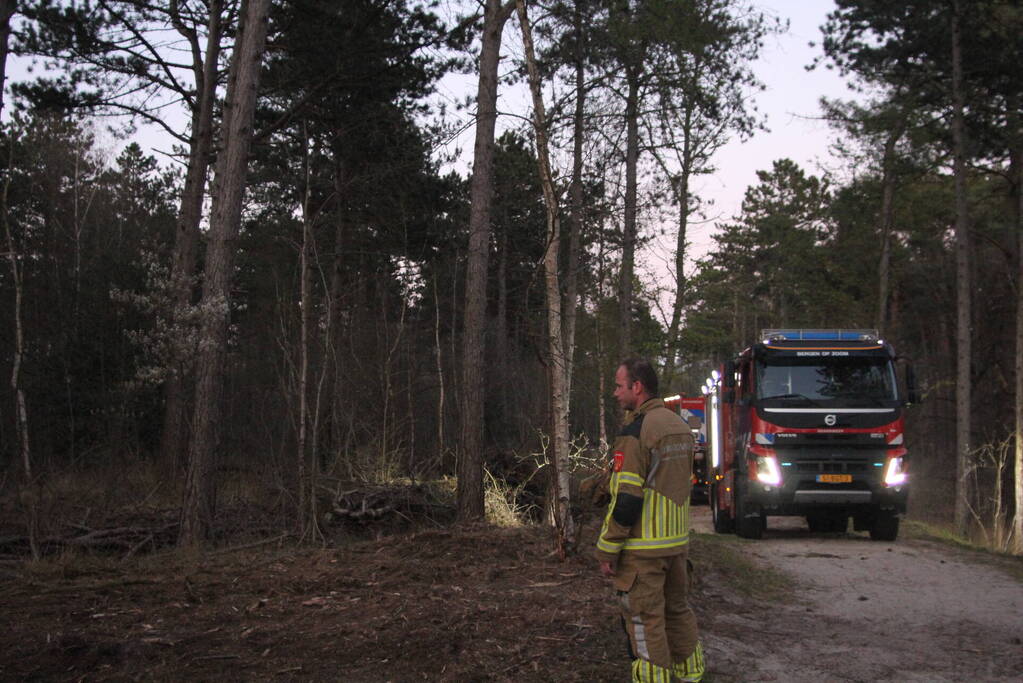 Brand in bosgebied