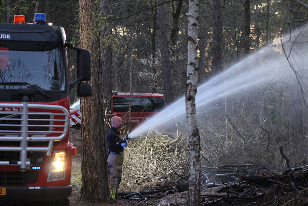 Brand in bosgebied