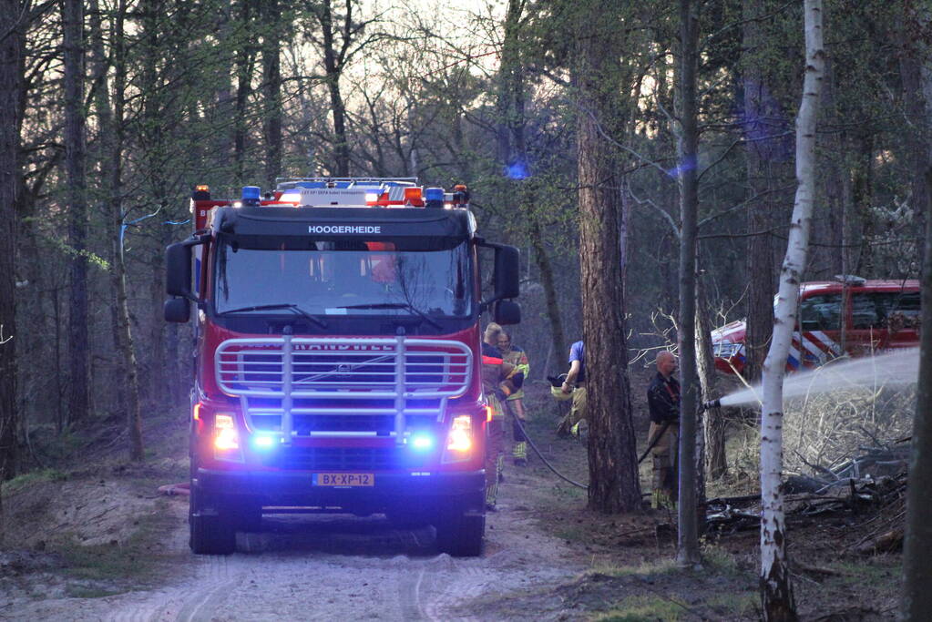 Brand in bosgebied