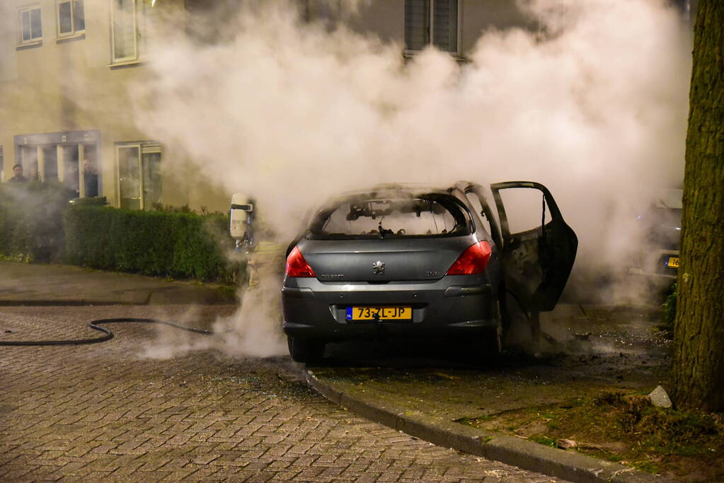 Auto brandt volledig uit