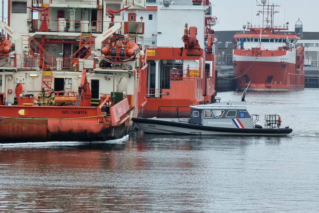 Brandstoflekkage van Offshore Supply Ship