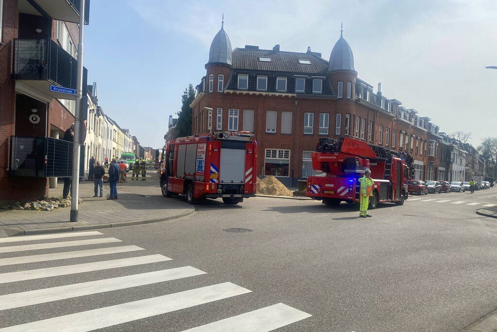 Gaslekkage ontstaan tijdens werkzaamheden