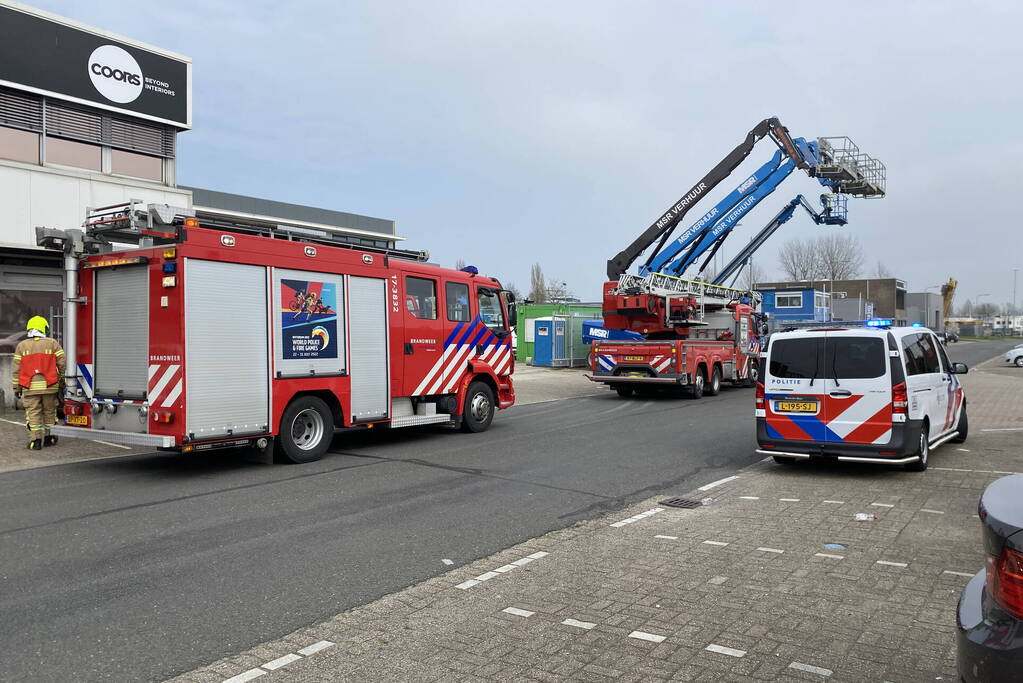 Brand in pand Coors op bedrijventerrein Donkersloot