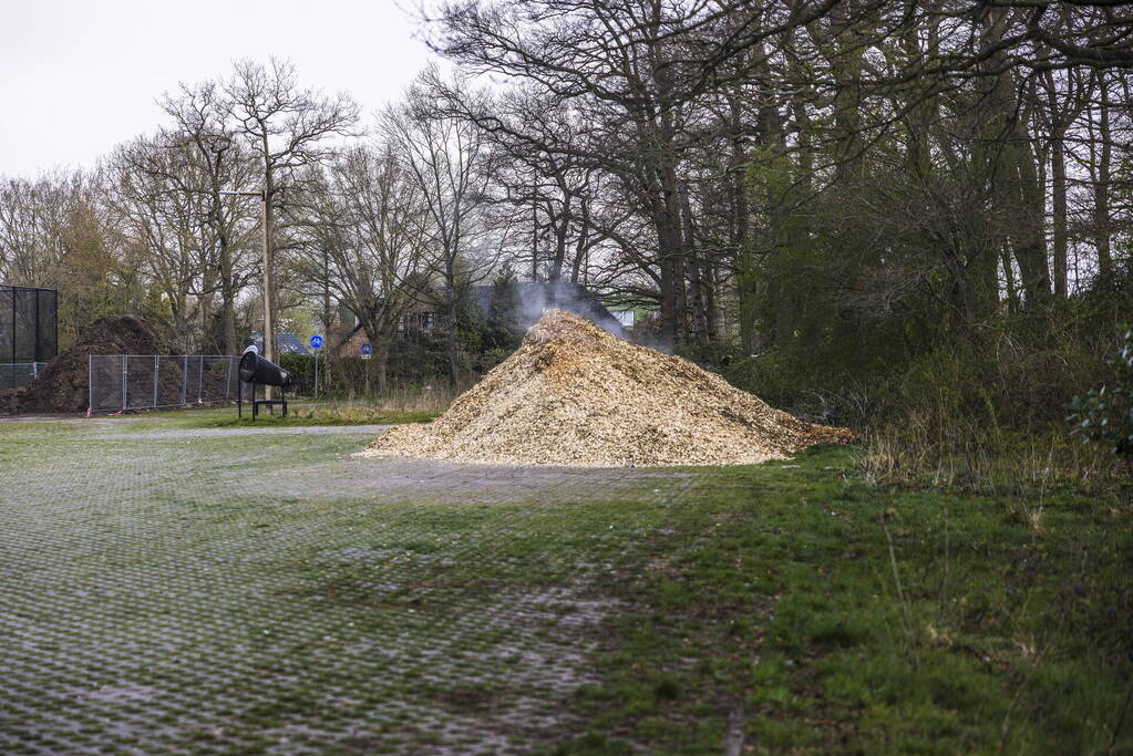 Opnieuw broei in houtsnippers op parkeerplaats Birkhoven