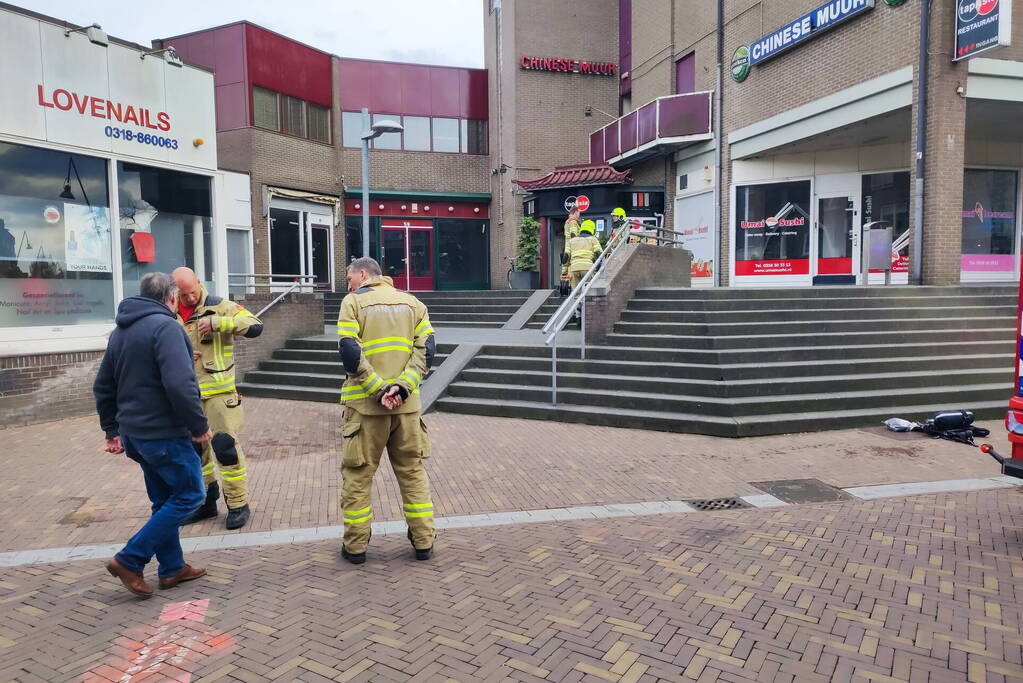 Chinees restaurant geventileerd na brand in steeg