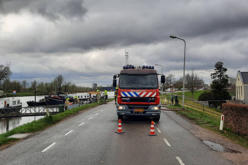Weg afgesloten vanwege gaslekkage