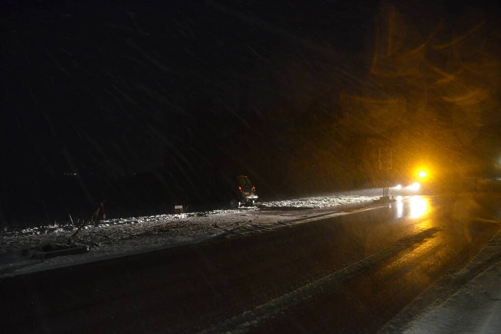 Auto raakt van de weg