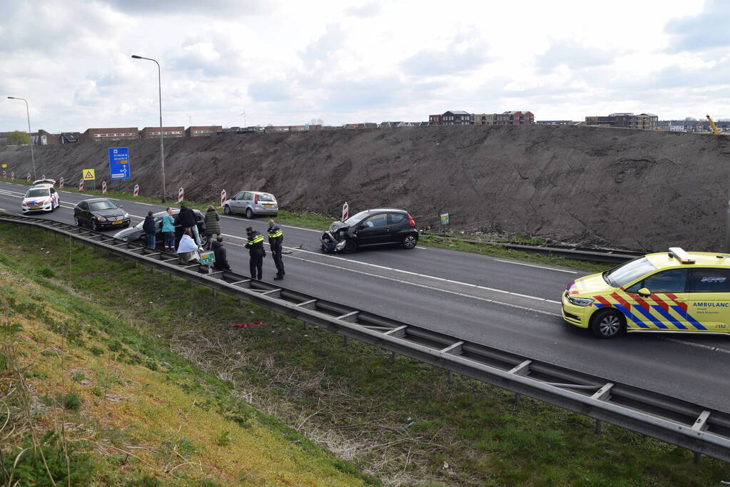 Veel schade bij kop-staart botsing
